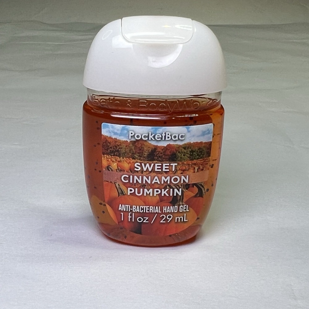 BATH & BODY WORKS POCKETBAC ANTI-BACTERIAL HAND GEL 1 OZ Sweet Cinnamon Pumpkin